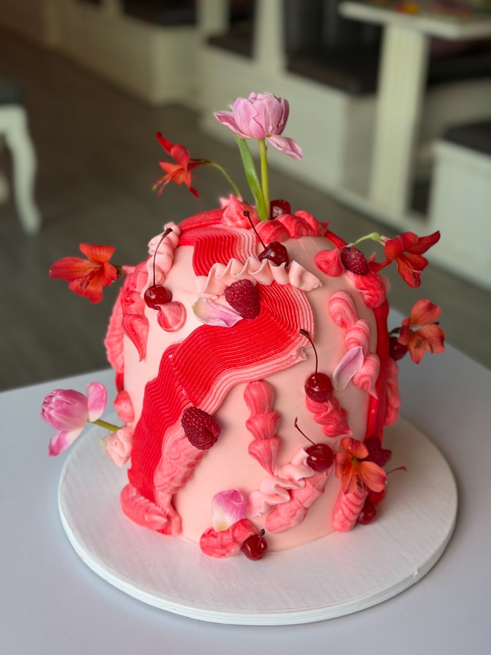 Pastel personalizado con fruta