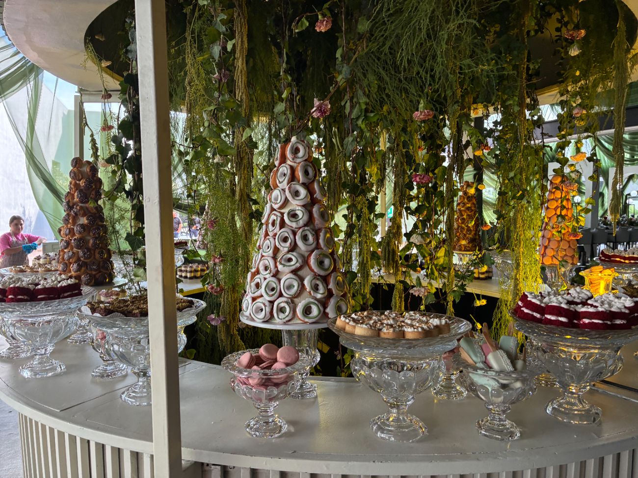 Mesa de postres panorámica